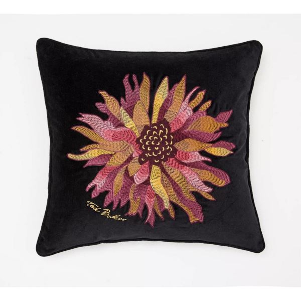 Chrysanthemum Cushion - Black